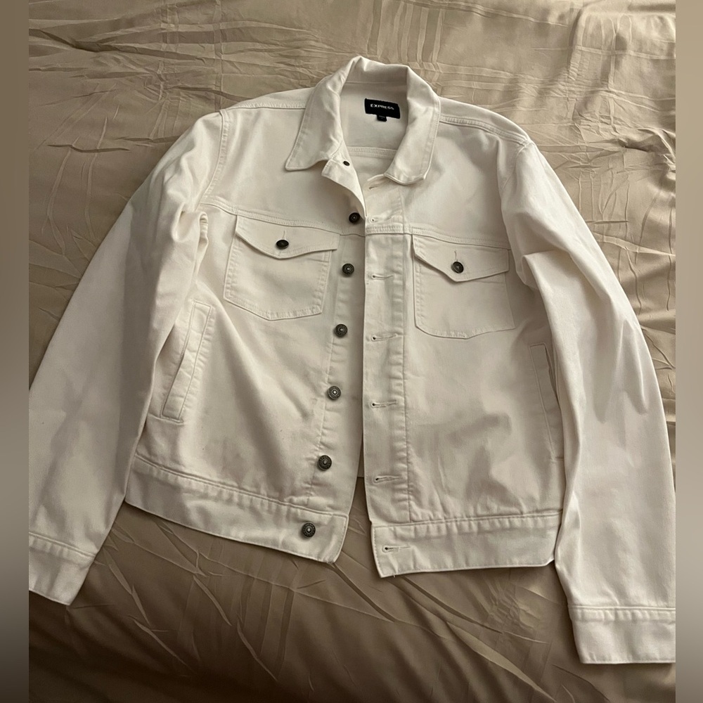 Express Off-White Jean Jacket